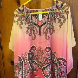 Nice sheer summer Chico's summer blouse